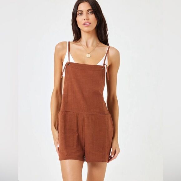 NWT L*Space Indy Romper in Coffee M - Picture 1 of 10